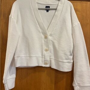 GAP Women's Cream Button-Up Cardigan
